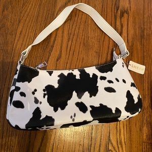 cow print shoulder bag